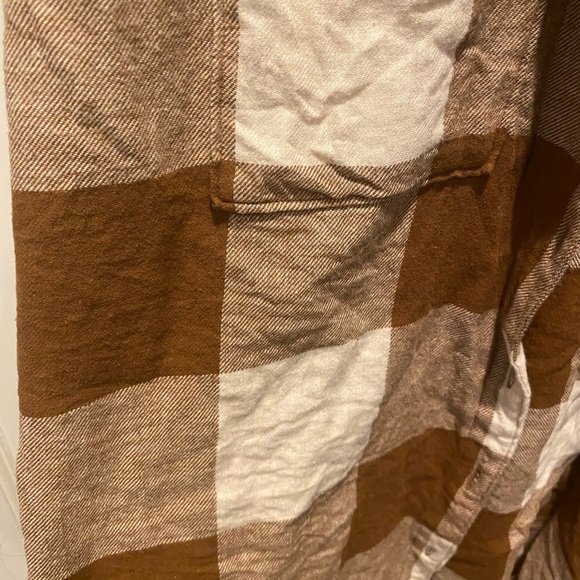 Brown and White Plaid Shirt - Picture 2 of 3